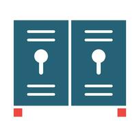 Locker Vector Glyph Two Color Icon For Personal And Commercial Use.