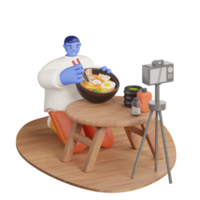 3D Food Vlogger png