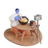 3d cibo vlogger png