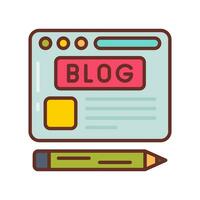 Blog icon in vector. Illustration vector