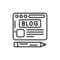 Blog icon in vector. Illustration vector