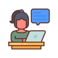 Blogger icon in vector. Illustration vector