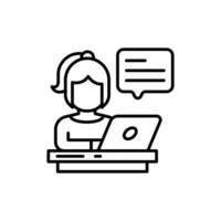 Blogger icon in vector. Illustration vector