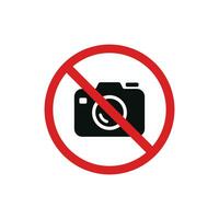 No camera allowed icon sign symbol isolated on white background vector