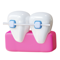 3d ilustração dental suspensórios png