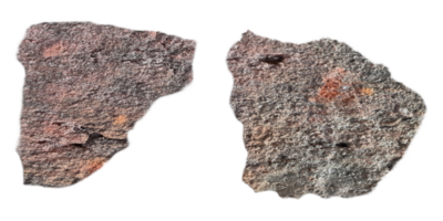 Realistic rough textured of red bricks isolated on transparent background png