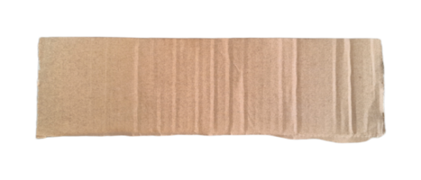 Torn cardboard paper of brown isolated on transparent background for using as text box png