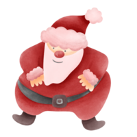 Hand Drawn Santa Claus and Festive Christmas Illustration png