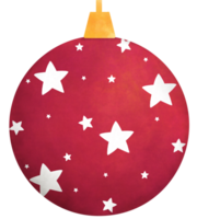 Red bauble ornament - Christmas decorative element png