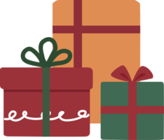 Natale regalo piatto illustrazione png