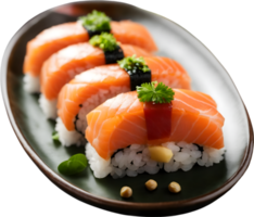 sushi, Japans keuken, sushi broodjes, sushi schotel, sushi bar, sushi chef, vers sushi, sushi menu, sushi smaken ai generatief png