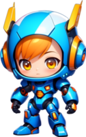 linda chico robot, adorable androide, chico robot diseño, amigable para niños robot ai generativo png