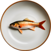 pescado en plato, Mariscos plato, culinario pescado arte, delicioso pescado cocina, ai generativo png
