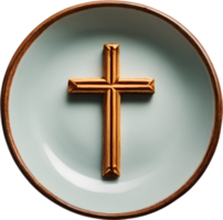 Christian cross, cross symbol, Christian faith, religious icon, cross pendant, cai generative png