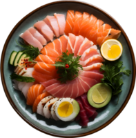 sushi, japansk kök, sushi rullar, sushi tallrik, sushi bar, sushi kock, färsk sushi, sushi meny, sushi smaker ai generativ png