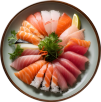 sushi, Japans keuken, sushi broodjes, sushi schotel, sushi bar, sushi chef, vers sushi, sushi menu, sushi smaken ai generatief png