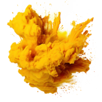 giallo holi, ciao, agrifoglio. luminosa spruzzo isolato png