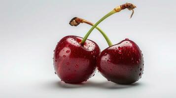 Fresh cherry for your artwork, generative AI photo