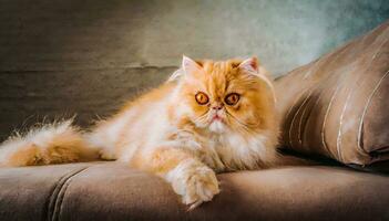 portrait persian sit on sofa photo