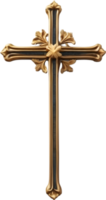 Christian cross, cross symbol, Christian faith, religious icon ai generative png