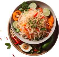 Thai food, Thai cuisine, Thai dishes, Thai street food,  traditional Thai food, modern Thai cuisine, Thai fusion dishes, Thai regional cuisine, Thai culinary tradition ai generative png