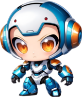 linda chico robot, adorable androide, chico robot diseño, amigable para niños robot ai generativo png