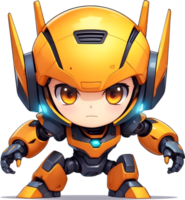 linda chico robot, adorable androide, chico robot diseño, amigable para niños robot ai generativo png