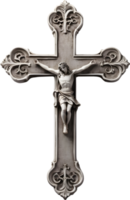 Christian cross, cross symbol, Christian faith, religious icon ai generative png