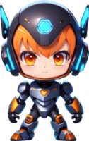 linda chico robot, adorable androide, chico robot diseño, amigable para niños robot ai generativo png