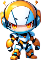 linda chico robot, adorable androide, chico robot diseño, amigable para niños robot ai generativo png