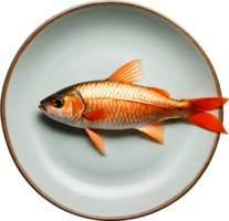 pescado en plato, Mariscos plato, culinario pescado arte, delicioso pescado cocina, ai generativo png
