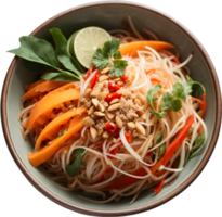 thai mat, thai kök, thai maträtter, thai gata mat, traditionell thai mat, modern thai kök, thai fusion maträtter, thai regional kök, thai kulinariska tradition ai generativ png
