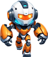 linda chico robot, adorable androide, chico robot diseño, amigable para niños robot ai generativo png