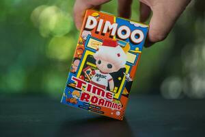 Bangkok, Thailand - October 27, 2023 Box toy of POP MART collection, Dimoo Time Roaming Series Blind Box photo