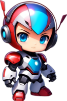 linda chico robot, adorable androide, chico robot diseño, amigable para niños robot ai generativo png