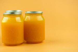 Bottle of fresh orange juice photo