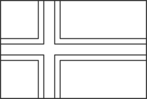 Iceland flag, for color the flag. Draft flag. png