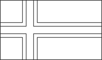 Norway flag, for color the flag. Draft flag. png