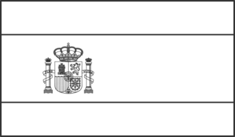 Spain flag, for color the flag. Draft flag. png