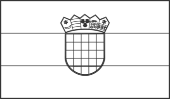 Croatia flag, for color the flag. Draft flag. png