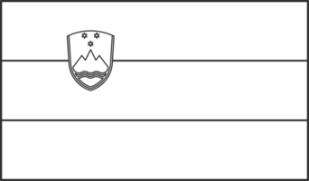 Slovenia flag, for color the flag. Draft flag. png