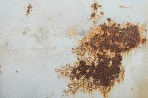 Grunge texture background. corroded metal rusty wall plate. selective focus photo