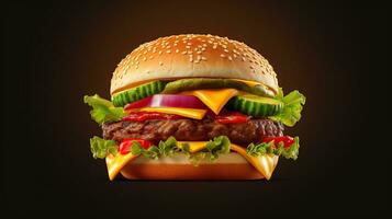 burger 3d Generative AI photo