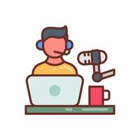 Podcast icon in vector. Illustration vector