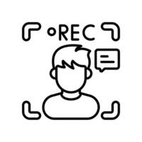 Video Recording icon in vector. Illustration vector