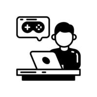 juego blogger icono en vector. ilustración vector