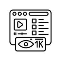 Views icon in vector. Illustration vector