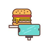 comida blogger icono en vector. ilustración vector