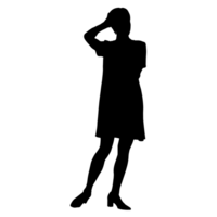 persone silhouette sovrapposizione. forma e forme. grafico risorsa e sfondo. png