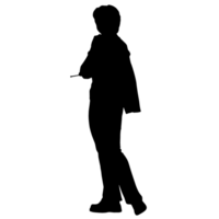 persone silhouette sovrapposizione. forma e forme. grafico risorsa e sfondo. png